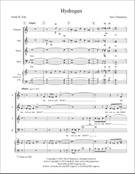 Hydrogen SATB choral sheet music cover Thumbnail